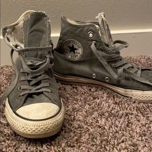 Grey dyed converse